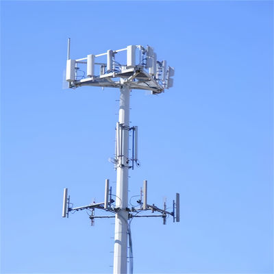 ISO 1461 중량용 모노폴 안테나 타워 통신 지붕 지붕 모노폴 기둥 타워
