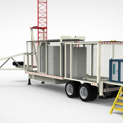 30M 망원경 탑 가설제철 트럭 장착 통신 안테나 40M/S 바람 저항 ISO 인증