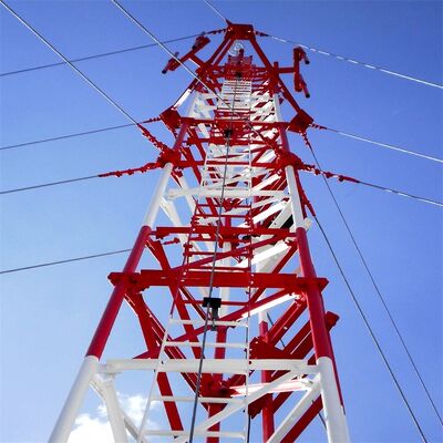 20m-100m Cold-Resistant Reinforced Guyed Wire Tower for Alpine Low Temperature Area Communication