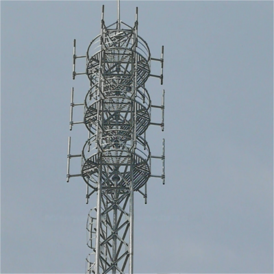 3 Legs Tube 120km/h Typhoon Resistant Telecommunication Tower for Coastal Storm Prone Areas