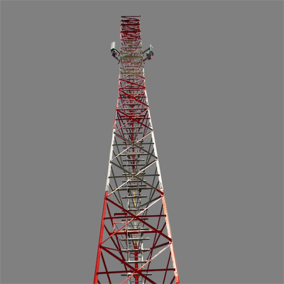 좁은 장소 사용을 위한 40M 부식 방지 3각 안테나 타워 콤팩트