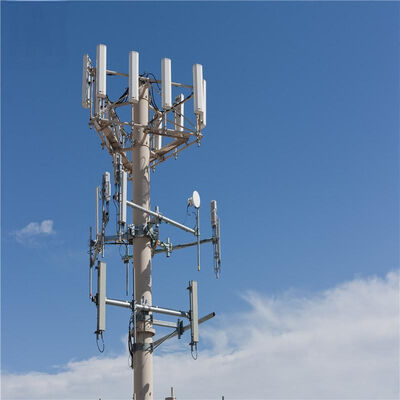 사무실 건물 5G 배치를 위한 20M Q355 강철 모노폴 타워 옥상 마운트