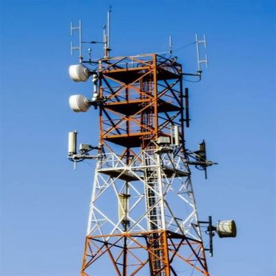 4 다리 각 강철 철 자생 통신 라티스 타워 &amp; 인터넷 ISP 무선 5G 안테나 타워