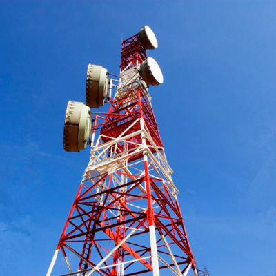 모바일 와이파이 네트워크 4G 5G GSM 라디오 신호 4 다리 각 강철 통신탑 통신