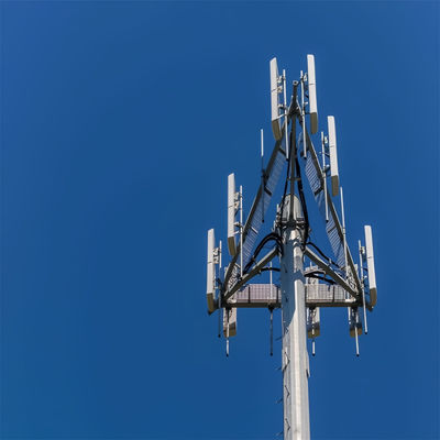 ISO 1461 15 20 30 40 50 M 미터 4G 5G 스탠드 셀 신호 기둥 등반 사다리 자부지원B 모노폴 안테나 타워
