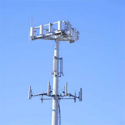 단일 튜브 둥근 종말 GSM 단독 통신 타워 20m 30m 40m 높이 자부지식 철강 구조