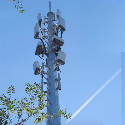 통신 20 30 40 M 자기 지원 안테나 마스트 4G 5G 와이파이 모노폴 통신 타워