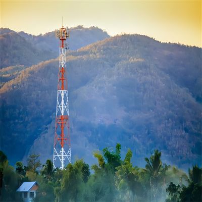 50 60 70 80 미터 3G 4G 5G 마스트 안테나 보호소 4 다리 격자 자부조직 철강 구조 통신탑