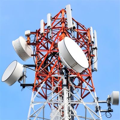 와이파이 송신기 자부장 안테나 타워 태양 에너지 강철 위성 4 다리 진열 강철 타워