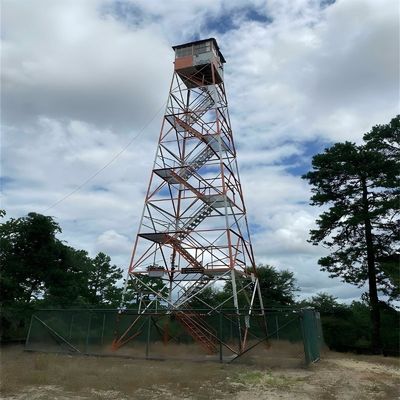 사전 제조된 보안 감시탑 철강 구조 AR500 / Q355 경비관 건물 플랫폼 관측탑