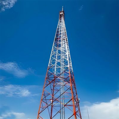 통신 보호소 디자인 60m 4 다리 각형 철탑 각 격자 라디오 안테나 4g 무선 장비