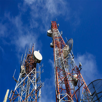 통신 보호소 디자인 60m 4 다리 각형 철탑 각 격자 라디오 안테나 4g 무선 장비