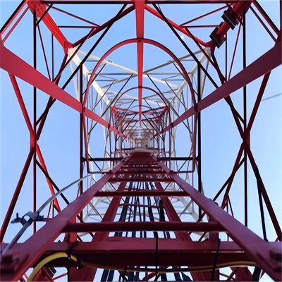 통신 보호소 디자인 60m 4 다리 각형 철탑 각 격자 라디오 안테나 4g 무선 장비