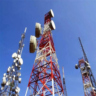 작업 플랫폼 태양광 전기 GSM 기지 역전화 안테나 통신 타워 4 다리 각형 철탑