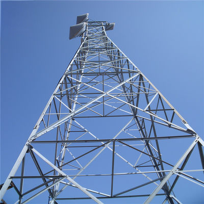 60m 4 Leg Galvanized Self Standing Antenna Tower Angle Broadcast 마이크로 웨이브 라디오 최고 통신 타워