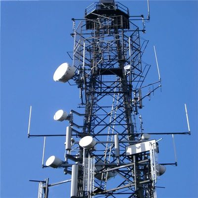 60m 4 Leg Galvanized Self Standing Antenna Tower Angle Broadcast 마이크로 웨이브 라디오 최고 통신 타워