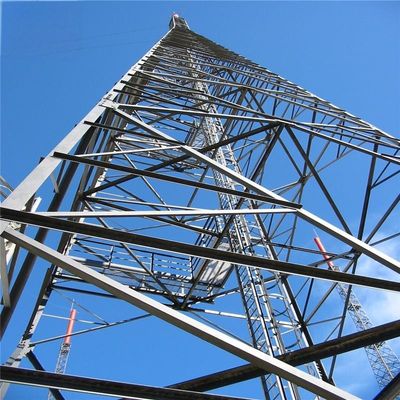 60m 4 Leg Galvanized Self Standing Antenna Tower Angle Broadcast 마이크로 웨이브 라디오 최고 통신 타워