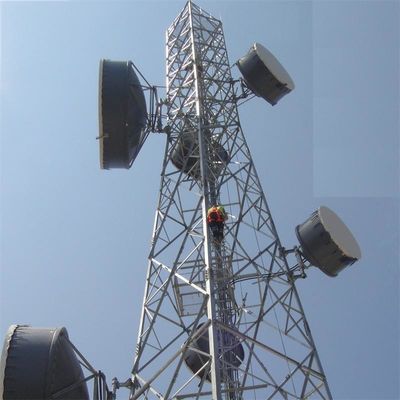 72m 4 다리 강철 격자각형 이동통신탑 ASTM A36 A572 Gr50
