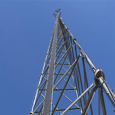 GSM 기지국 Vhf Uhf 라디오 통신 안테나 3 다리 튜버 철탑