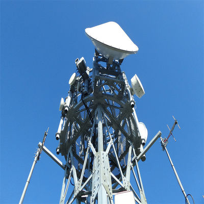 GSM 기지국 Vhf Uhf 라디오 통신 안테나 3 다리 튜버 철탑
