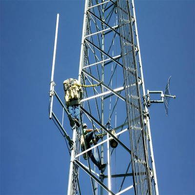 GSM 기지국 Vhf Uhf 라디오 통신 안테나 3 다리 튜버 철탑