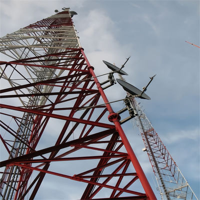 통신 안테나 GSM 와이파이 네트워크 자부족 셀 타워 3 다리 튜블러 셀룰러 마이크로 웨이브 통신 타워