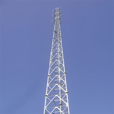 볼트 된 기둥 철 3 다리 튜버 스틸 타워 20 - 65 M Mast