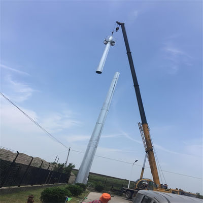 안테나 통신 모노폴 타워 5-80M ASTM A123/ ISO 1461 감전 표준