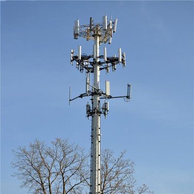 핫 디프 가લ્પ니제 통신 마스트 타워 모노폴 30 미터 Q345B/A572 재료