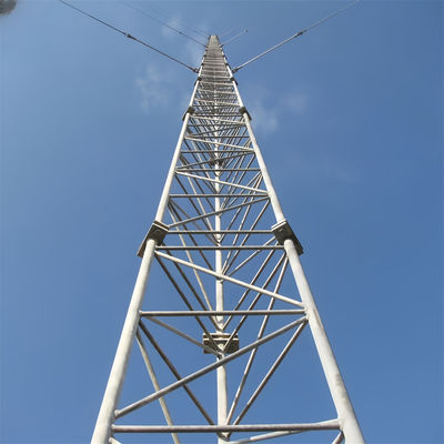 20M 20 M 30M 40 M 50M 3 다리 가이드 와이어 타워 튜블 가얼바니즈드 스틸 안테나 가이드 통신 타워