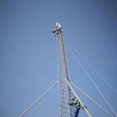 3 다리 네트워크 라디오 5G 안테나 가이드 와이어 타워 삼각형 진열 철