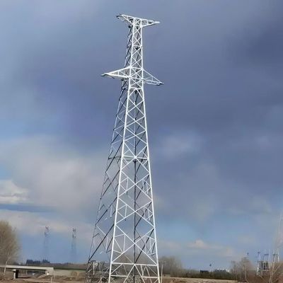 110 Kv 타워 진열형 플랑지형 대형 전력선 타워 단일 파이프 전송선 모노폴 타워