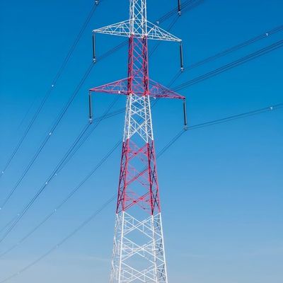 110 Kv 타워 진열형 플랑지형 대형 전력선 타워 단일 파이프 전송선 모노폴 타워