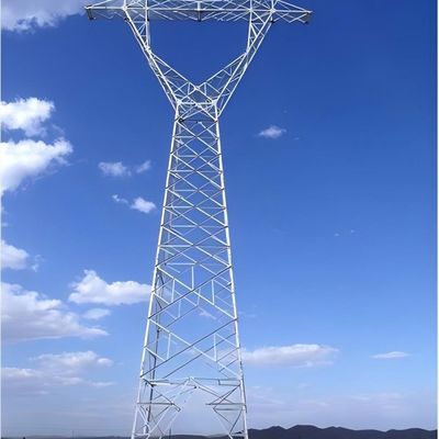 110 Kv 타워 진열형 플랑지형 대형 전력선 타워 단일 파이프 전송선 모노폴 타워