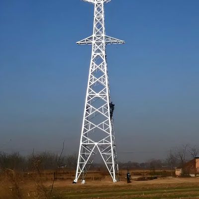 110 Kv 타워 진열형 플랑지형 대형 전력선 타워 단일 파이프 전송선 모노폴 타워