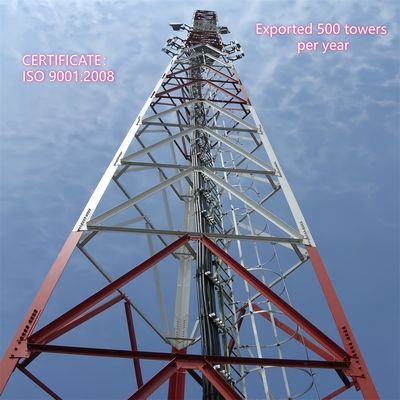 3 Legs Angle Communication Tower Galvanized Steel 30m Anti Rust 5G Signal Outdoor Urban Coverage