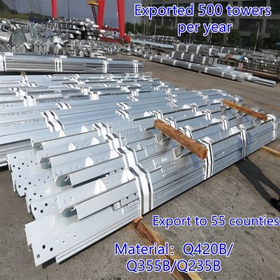 3각 앵귤러 강철 타워 통신 타워 Q235 강철 25m LTE 네트워크 내후성 농촌 지역
