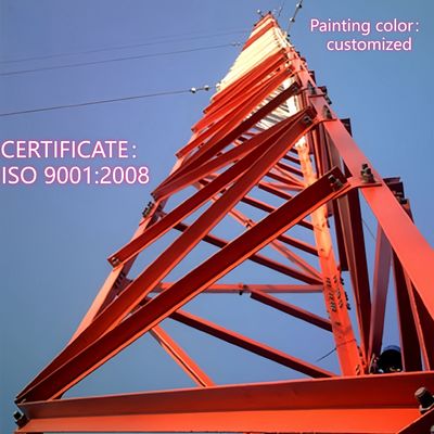 3각 앵귤러 강철 타워 통신 타워 Q235 강철 25m LTE 네트워크 내후성 농촌 지역