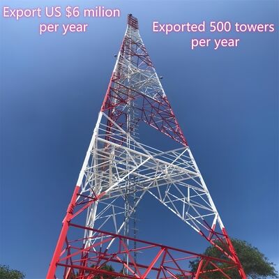 3발각식 철탑 통신탑 탄소철 35m 와이파이 전송 지속 가능한 교외 지역