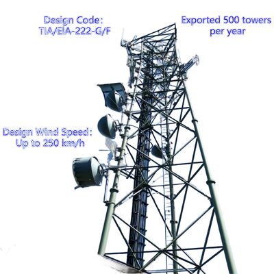 3 다리 튜버형 무縫鋼 20 30 40M 감전 5G GSM Cdma ISP 통신탑