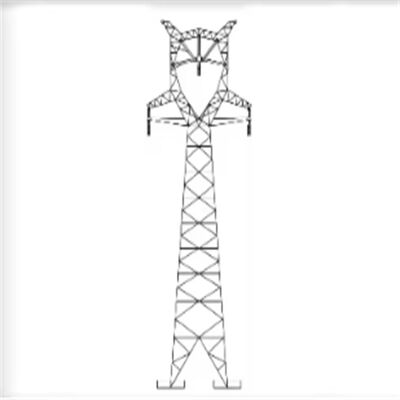 High Voltage 220KV 500KV Galvanized Angle Steel Power Transmission Tower Suspension Utility Pole