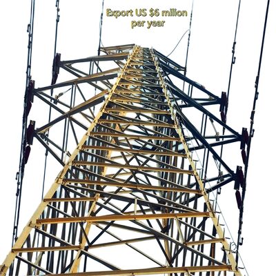 내구성 있는 진열제 강철 전력 전송탑 66KV 132KV 다 회로 전기망 마스트