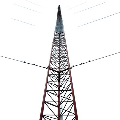 3 다리 가이드 와이어 내구성 진열 스틸 30 40 50 65m 4G 5G 와이파이 위성 라디오 통신 타워