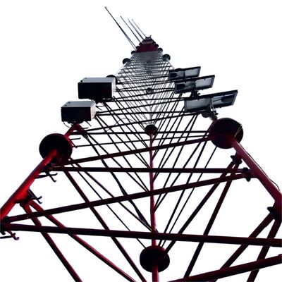 30M 55M 85M Guyed Wire 3 Leg Galvanized Lattice Steel 5G Wifi Isp Internet Microwave Telecommunication Signal Mast