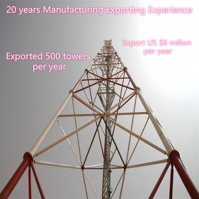 부식 방지 3각 튜브 타워 GSM 마이크로파 통신 통신 방송 타워