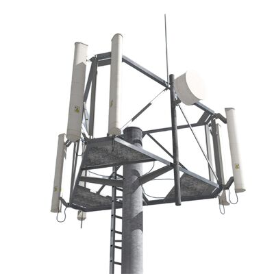 Monopole Tower 성능에 대한 EN 1991-1-4 및 EN 1993-3-1 설계 코드와 함께 온화 및 고 견인 강철 등급으로 구성된 통신 타워