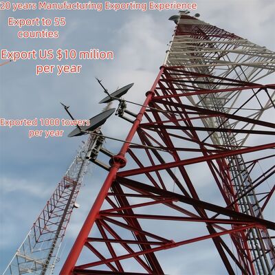 무거운 가이즈 3 다리 튜버 스틸 타워 강력한 구조적 지원을 제공하는 통신 및 유틸리티 설비