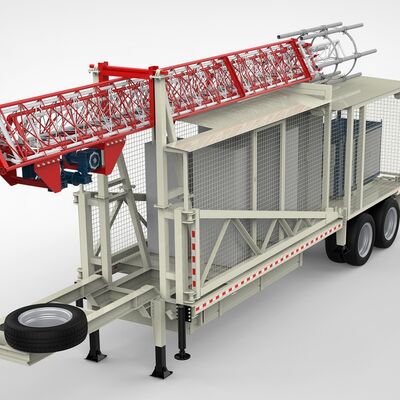 망원경 타워 15-30M 진열 스틸 트럭 장착 통신 안테나 40M/S 바람 막