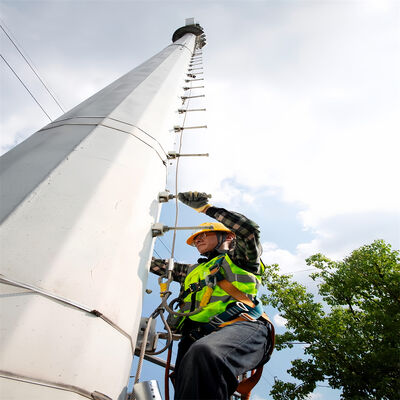 단점 타워 통신 구조 고 견인 강철과 GB T 및 EN 10025 표준을 충족하는 온화 강철 등으로 구성