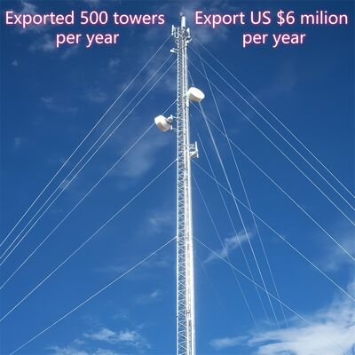 5G 통신, FM 방송, 풍력 모니터링용 맞춤형 20m-120m 열연 아연 도금 강선 타워